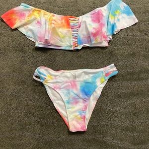 Tie dye bathing suit